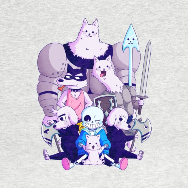 Undertale dogs by watermelonium